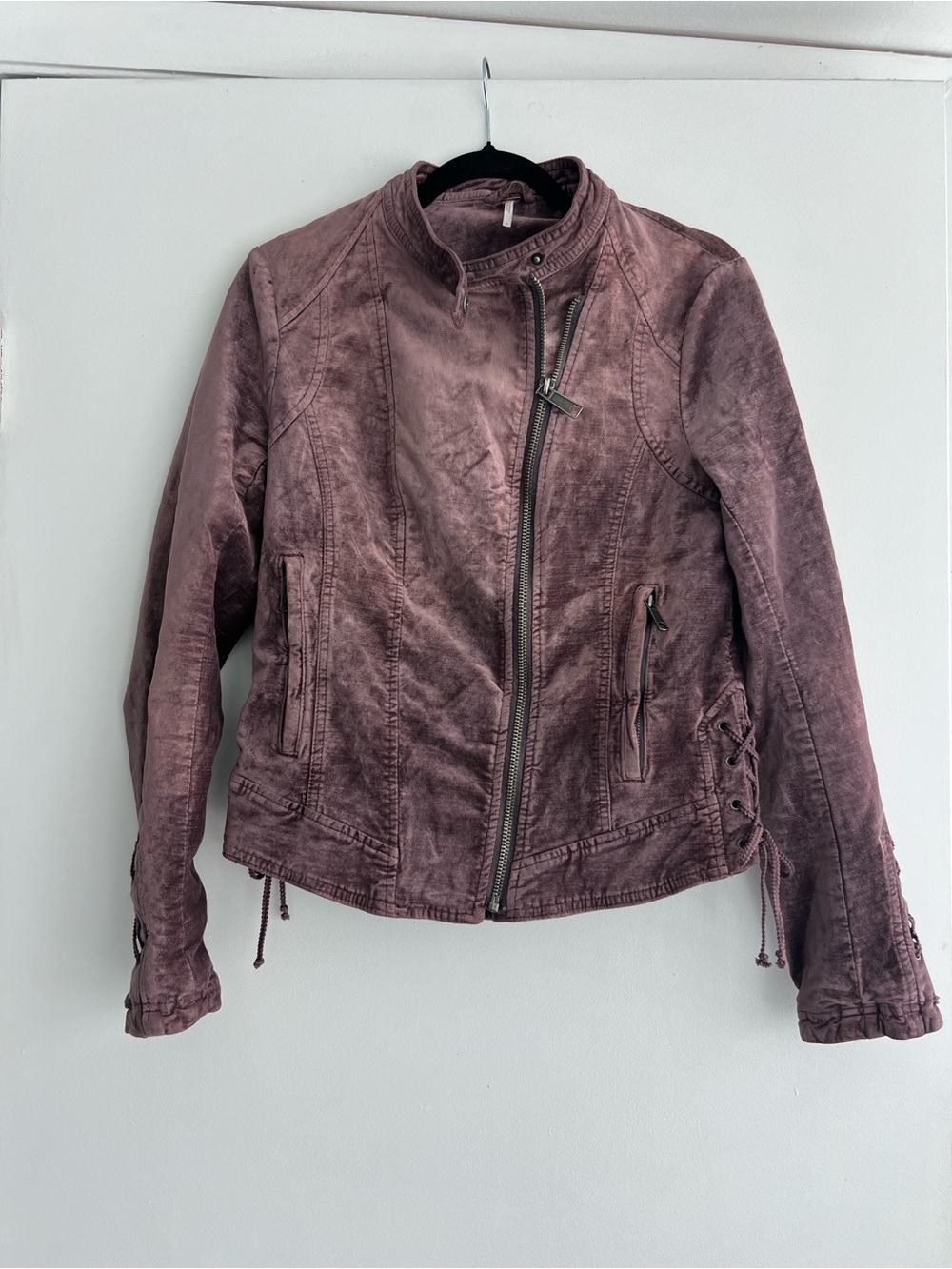 Free People Plum Velvet Jacket
